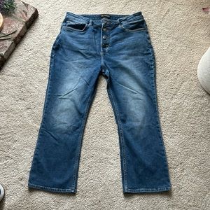 Women’s LEE Regular Fit Button Fly High Rise Crop Flare 14 medium